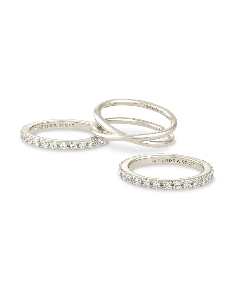 LIVY RING SET OF 3 - SILVER