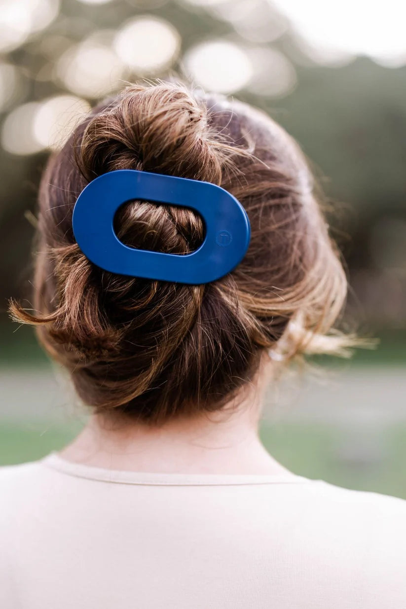 FLAT ROUND HAIR CLIP MIDNIGHT RAIN