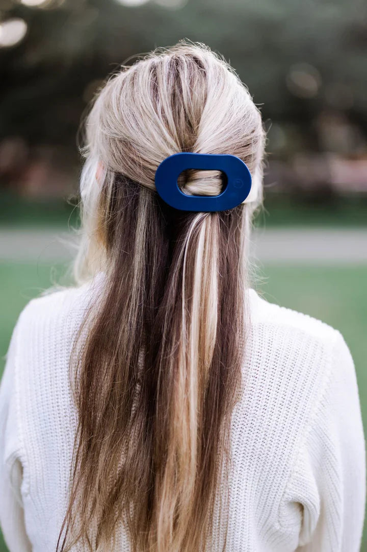 FLAT ROUND HAIR CLIP MIDNIGHT RAIN