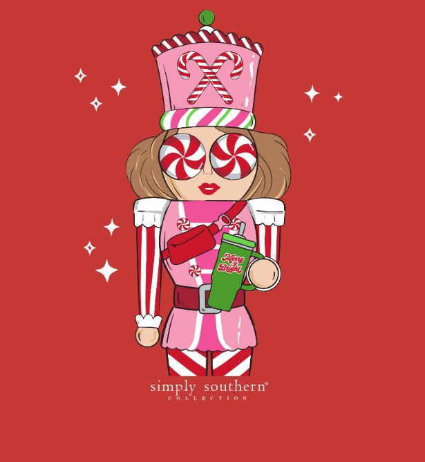 CANDY NUTCRACKER CREWNECK SWEATER - RUBY