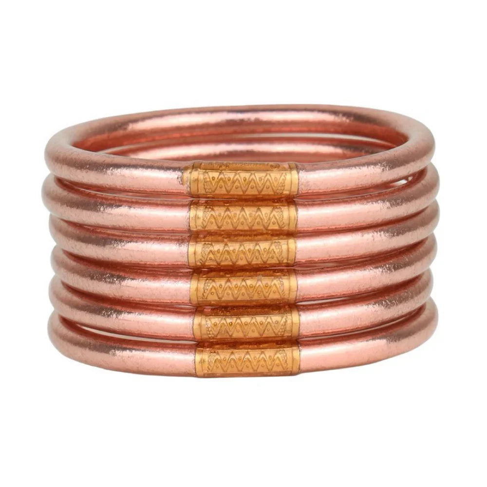ALL WEATHER BANGLE SET OF 6 - ROSE GOLD