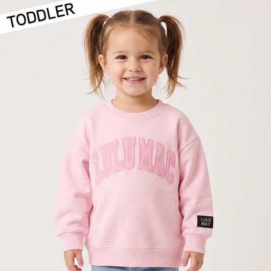 TODDLER MONOCHOMATIC SWEATSHIRT - LULU MAC - LIGHT PINK