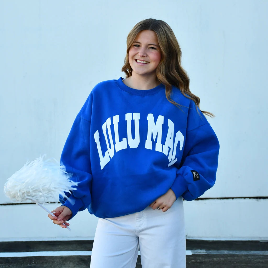 LULU MAC SWEATSHIRT - ROYAL BLUE/WHITE PUFF