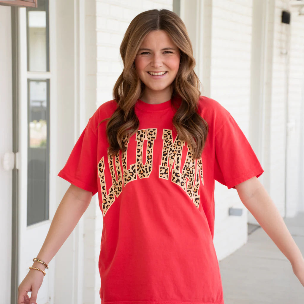 LULU MAC SS TEE - LEOPARD PAPRIKA