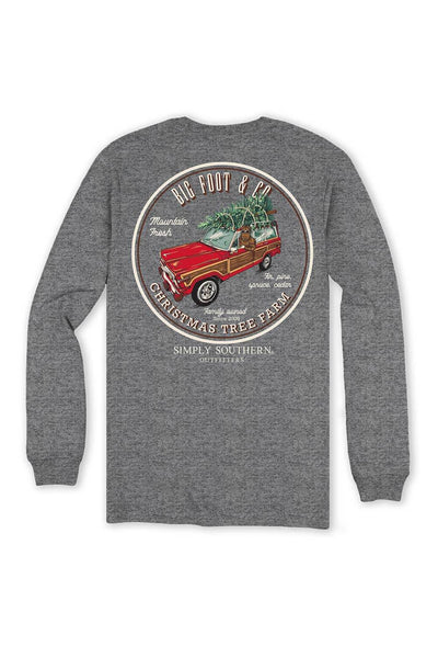 BIGFOOT & CO. CHRISTMAS TREE FARM LS - CHARCOAL HEATHER