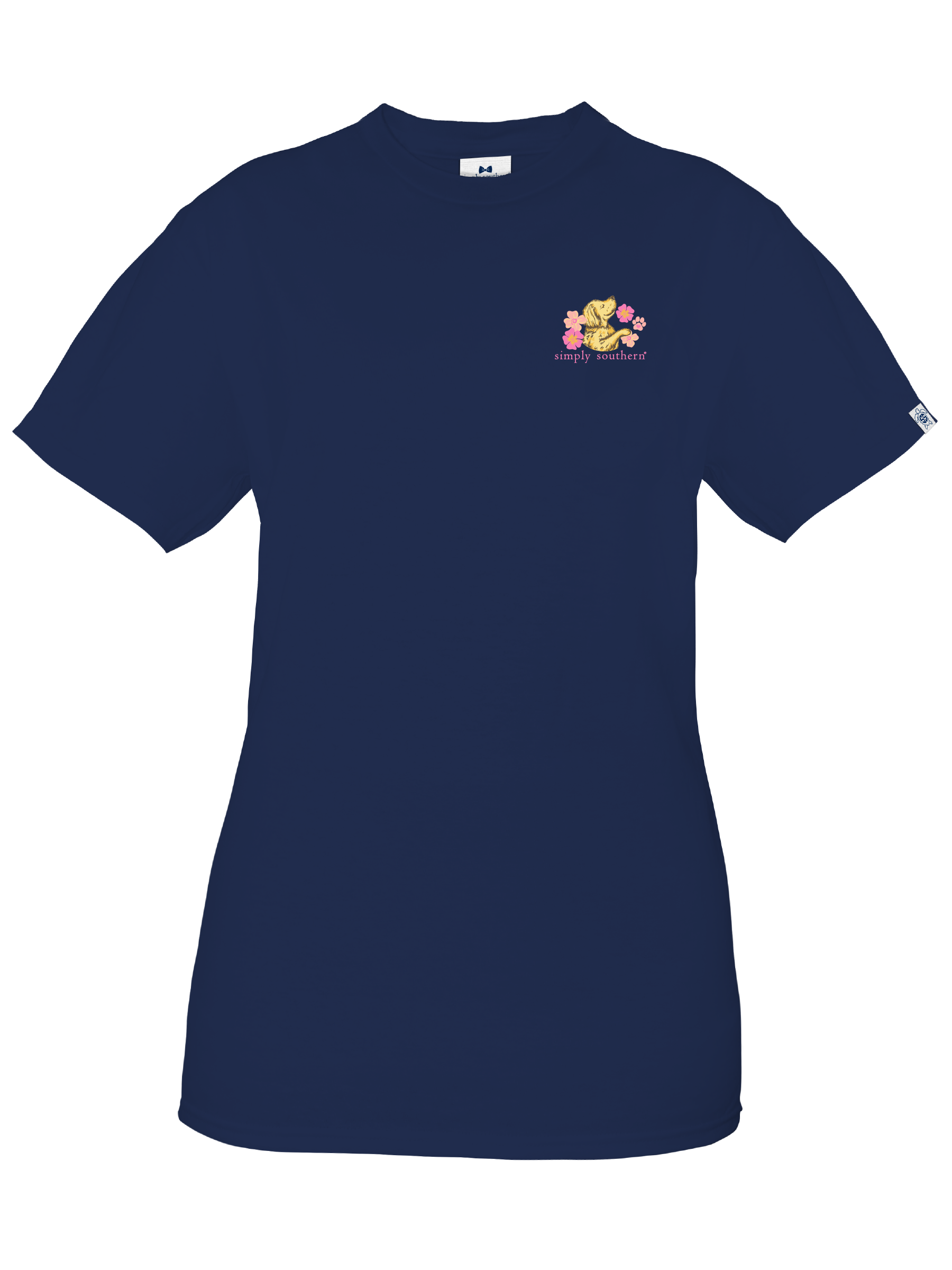 JUST A GIRL WHO LOVES HER DOG SHORT SLEEVE - NAVY