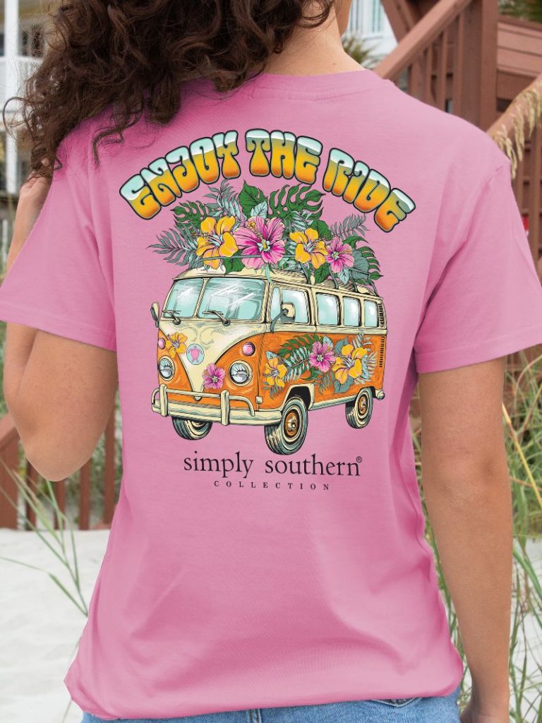 ENJOY THE RIDE SHORT SLEEVE - FANCY CANDY PINK