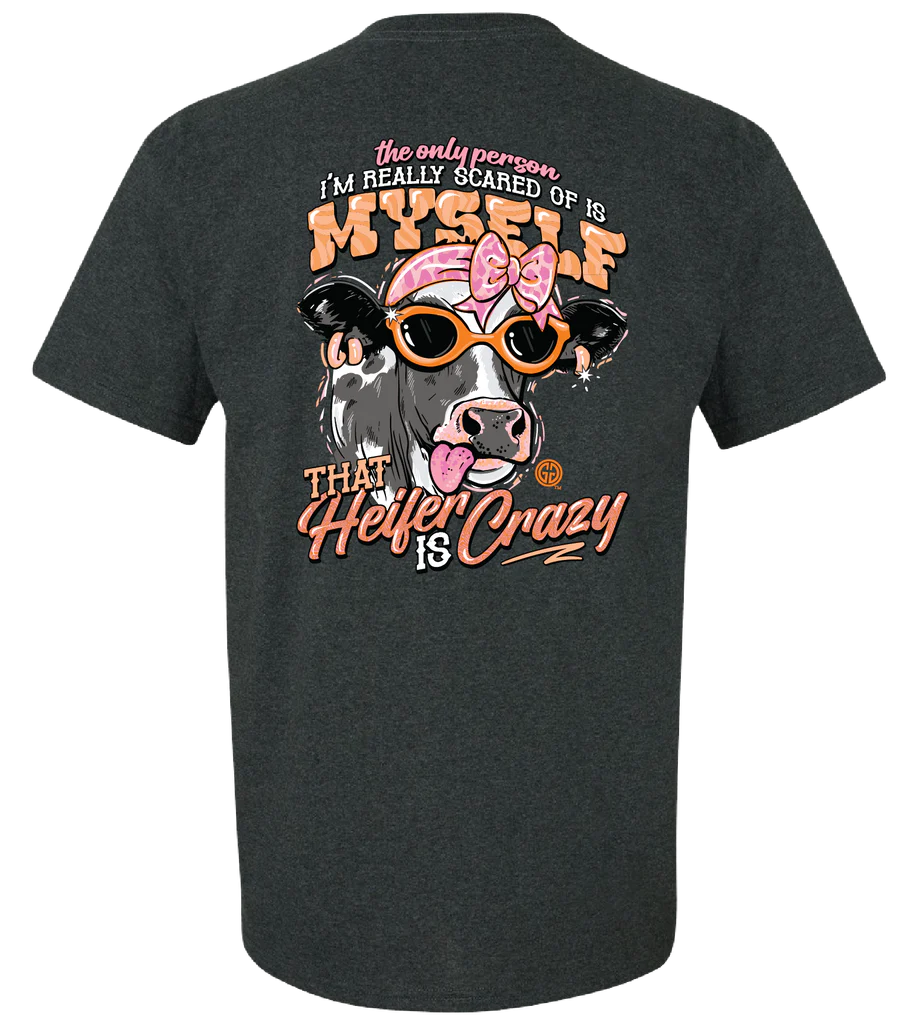 THAT CRAZY HEIFER SS - DARK HEATHER