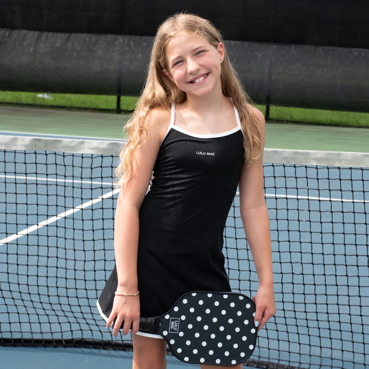 YOUTH - LULU MAC ATHLETIC DRESS - BLACK/WHITE