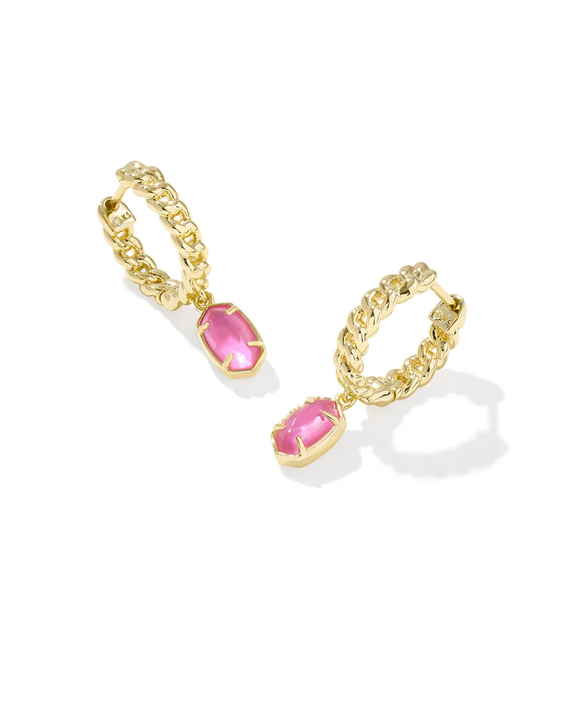 EMILIE HUGGIE EARRINGS - GOLD AZALEA ILLUSION