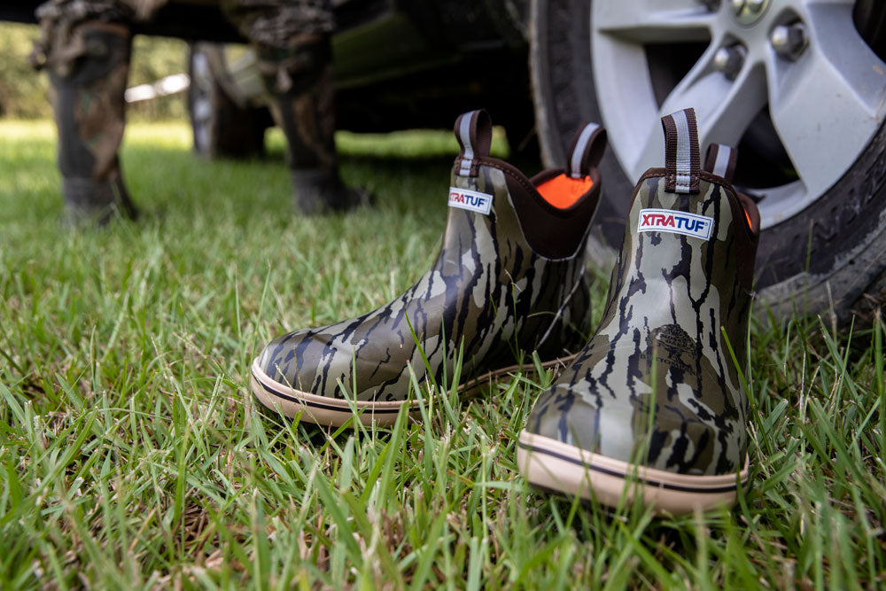 MEN'S ANKLE DECK BOOT - MOSSY OAK BOTTOMLAND CAMO