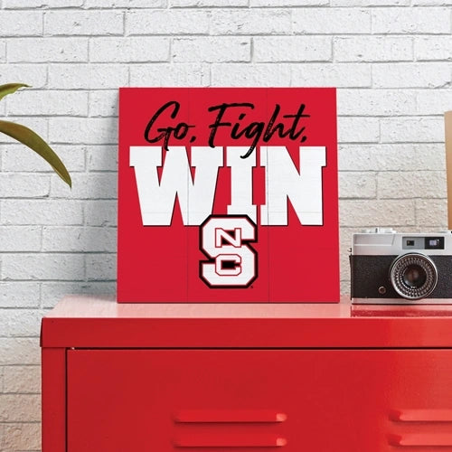 GO, FIGHT, WIN WALL SIGN - NC STATE