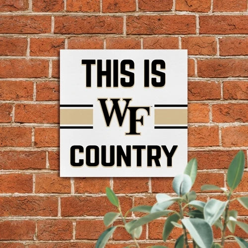 THIS IS WAKE FOREST COUNTRY CANVAS SIGN