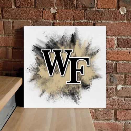 COLOR BLAST LOGO 11X11 CANVAS - WAKE FOREST