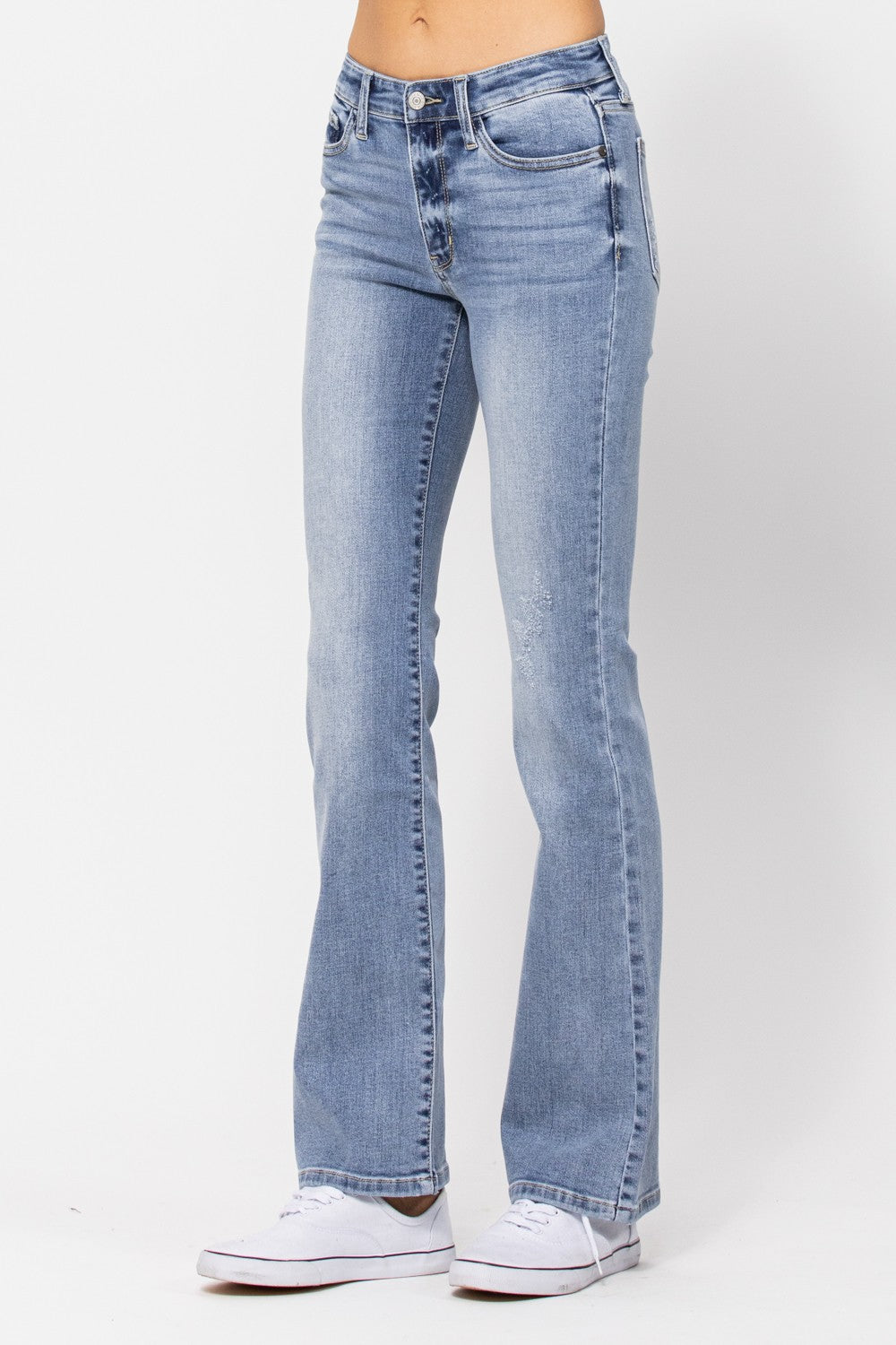 PLUS NO DISTRESS CLASSIC BOOT CUT JEAN