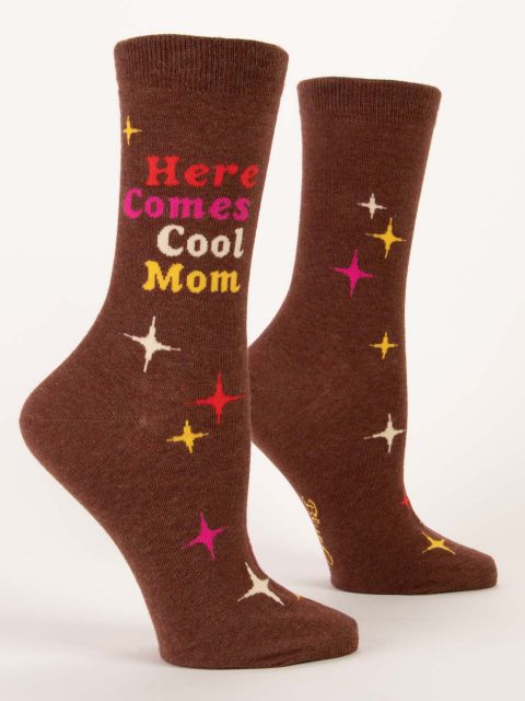 HERE COMES COOL MOM CREW SOCK