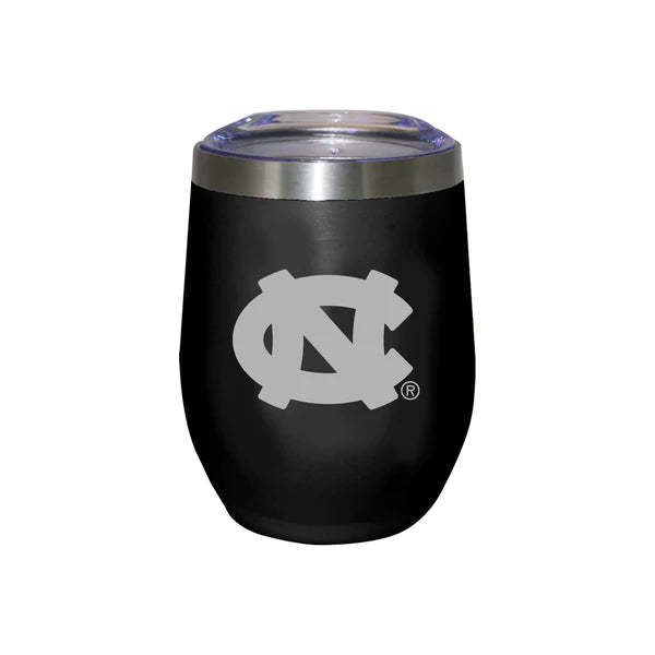 BLACK 12OZ STAINLESS STEEL ETCHED TUMBLER -UNC