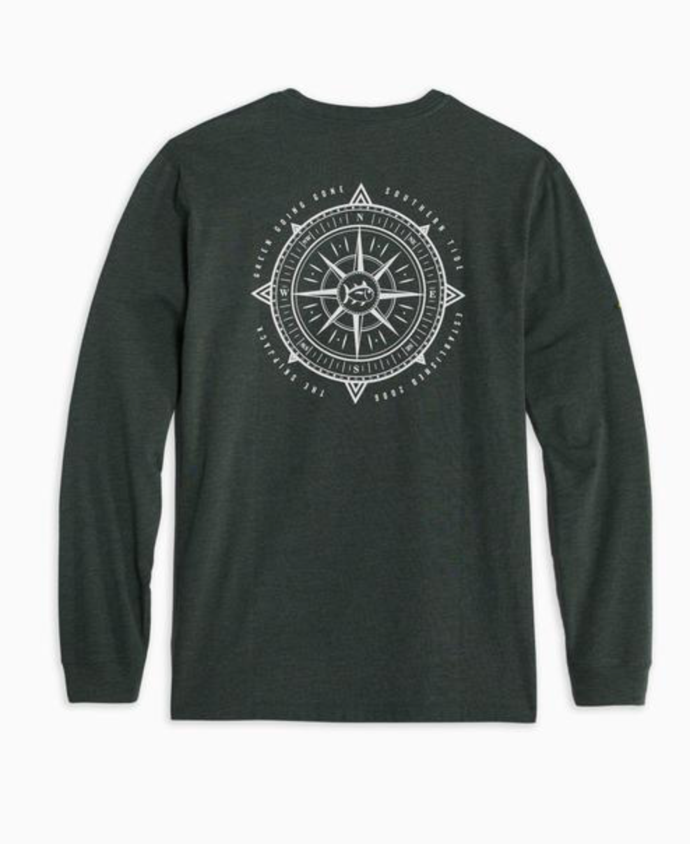 CHANNEL MARKER COMPASS LONG SLEEVE TEE