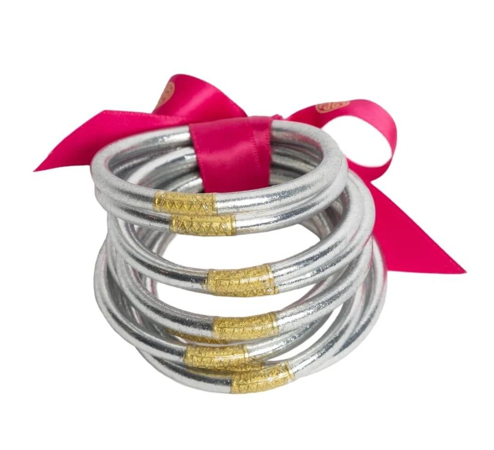 ALL WEATHER BANGLES SET/9 SILVER