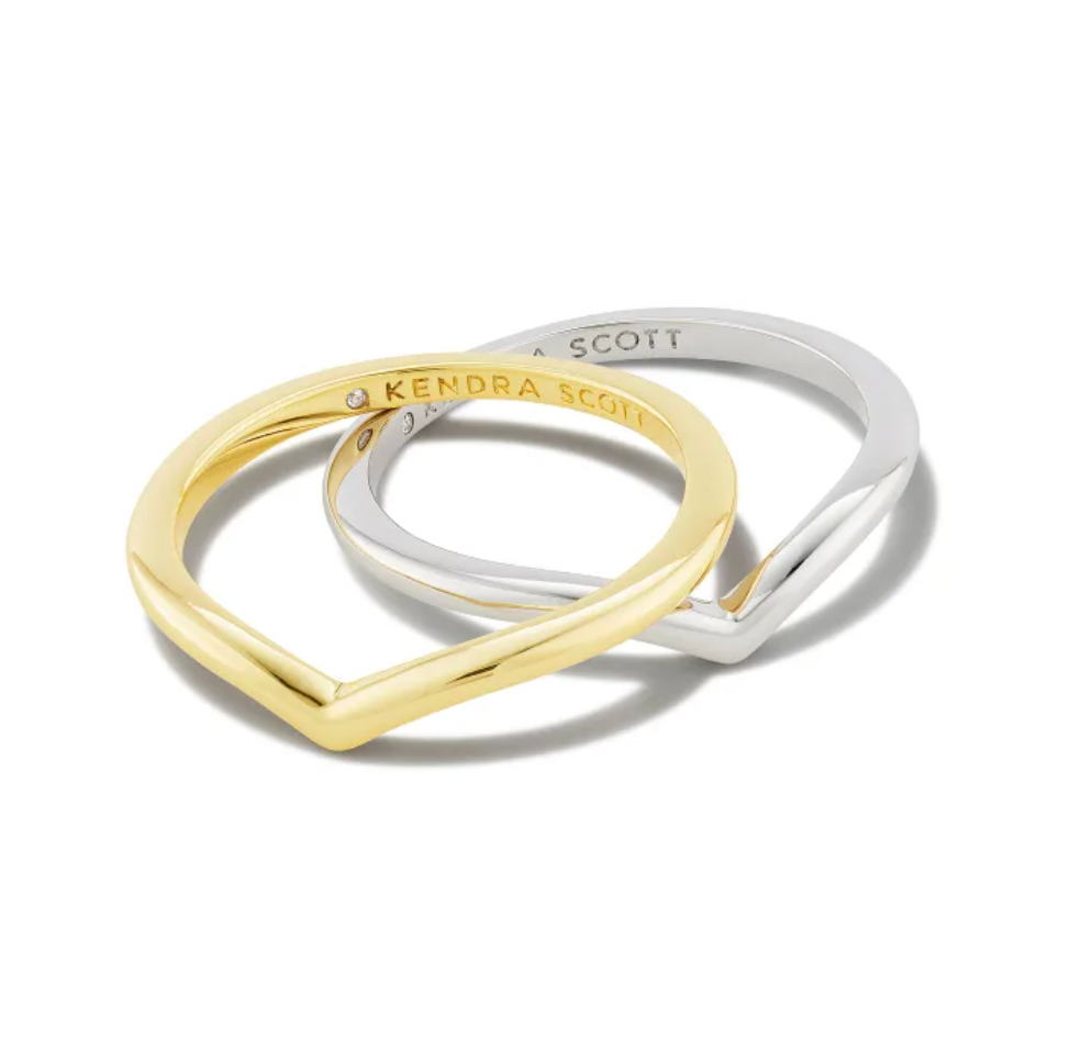 Haven Heart Gold Rings Set of 3 in Multi Mix | Kendra Scott