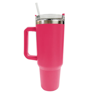 Swig Reusable Mega Mug Straw Set Coral/Blush/Pink