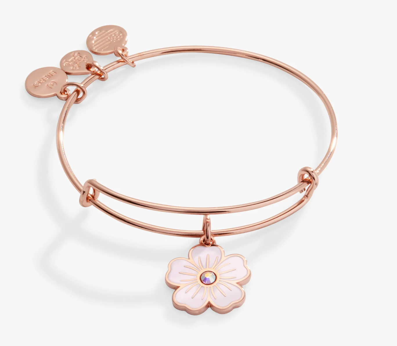 PINK PANSY AND CRYSTAL EWB ROSE GOLD