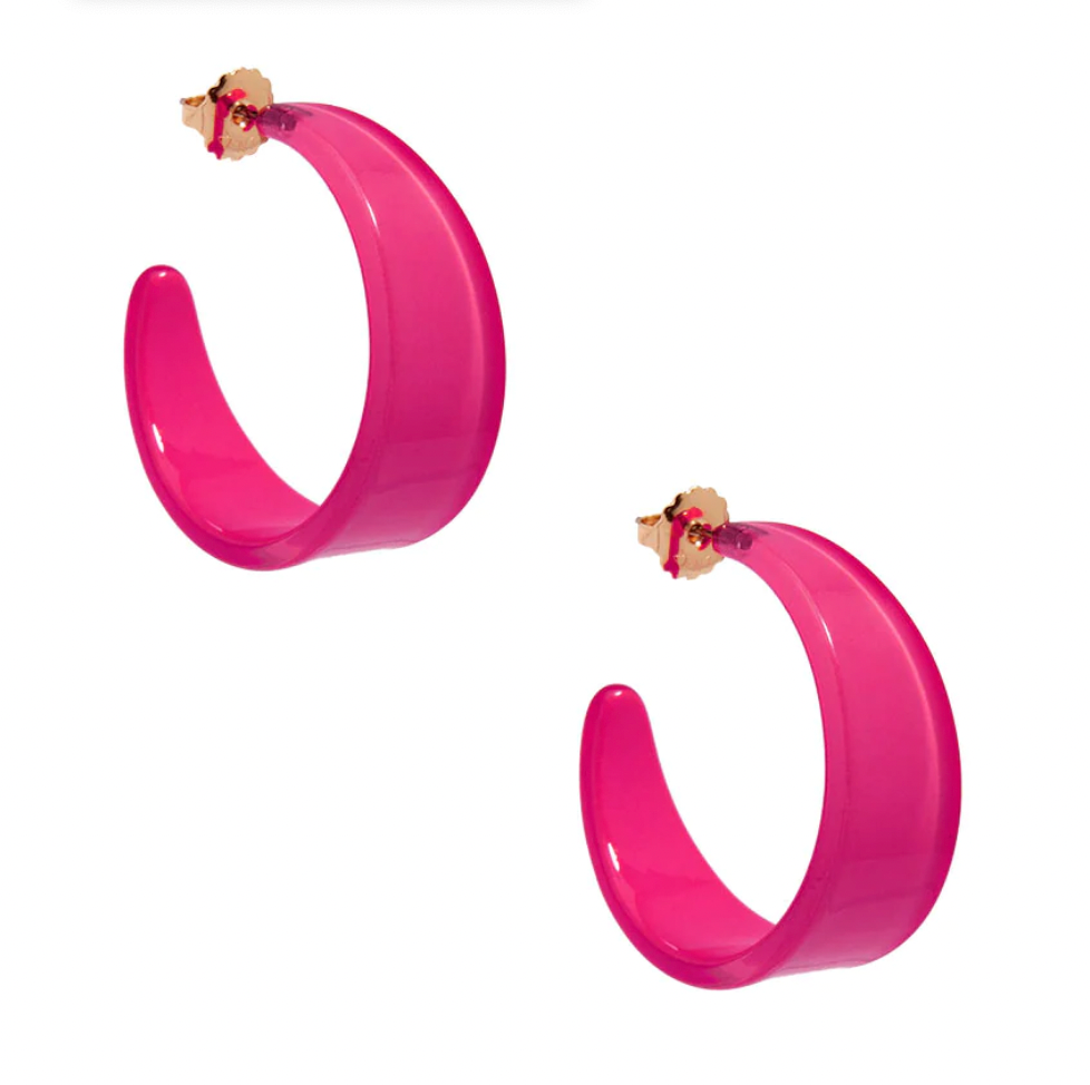 Lightweight Resin Open Hoop Earrings