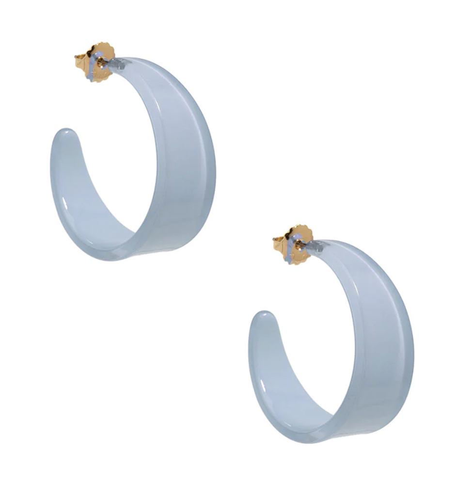 Lightweight Resin Open Hoop Earrings