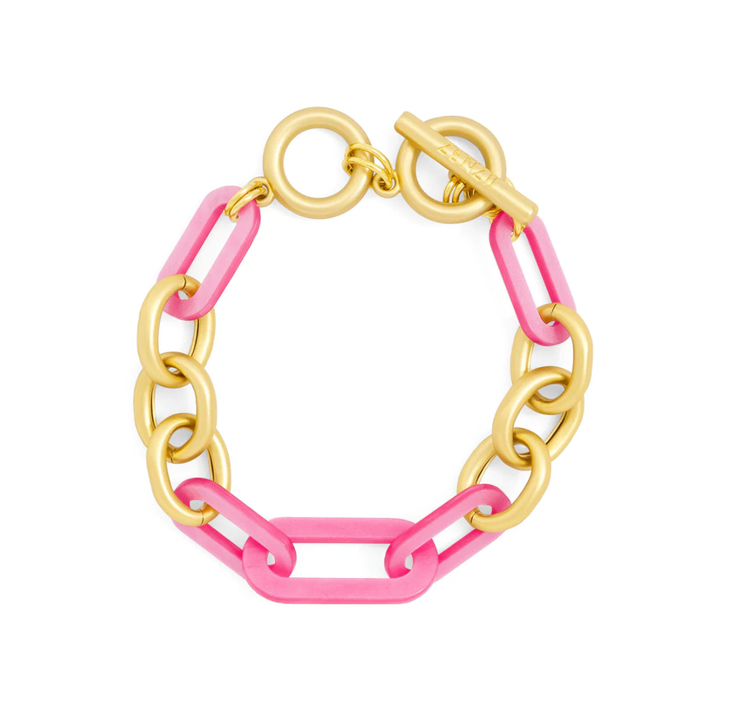 Metal/Resin Link Toggle Bracelet