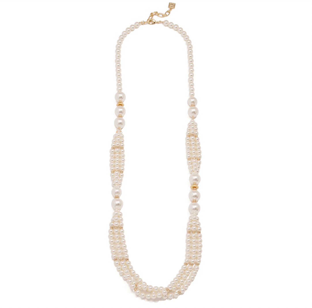 PEARL/GOLD LONG NECKLACE