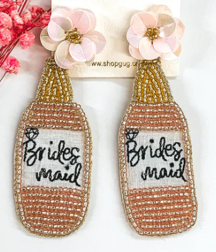 BRIDESMAID CHAMPAGNE BOTTLE PINK