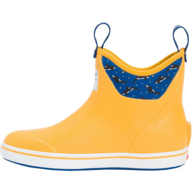 WOMENS 6" ANKLE DECK BOOT YELLOW/CELESTIAL SEA