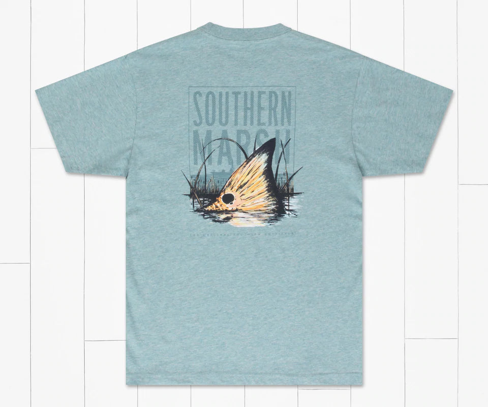 YOUTH SHORT SLEEVE SPOT SIGHTING TEE - WASHED MOSS BLUE