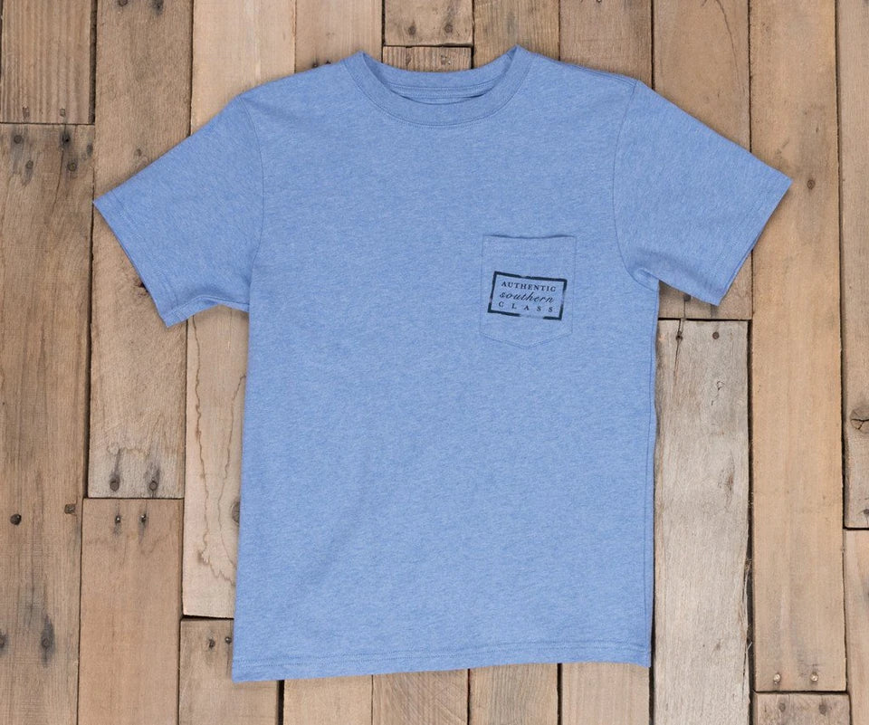 YOUTH SHORT SLEEVE AUTHENTIC TEE - WASHED BLUE