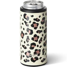 LUXY LEOPARD SKINNY CAN COOLER