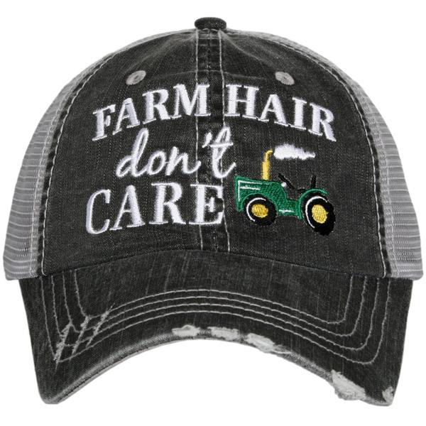 Farm Hair Tractor Trucker Hat