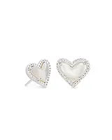 ARI HEART STUD IVORY MOTHER-OF-PEARL