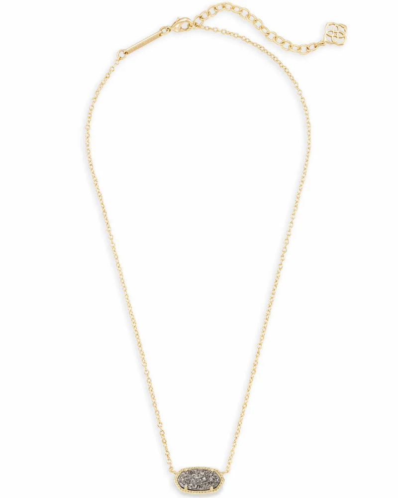 ELISA NECKLACE - GOLD/PLATINUM DRUSY