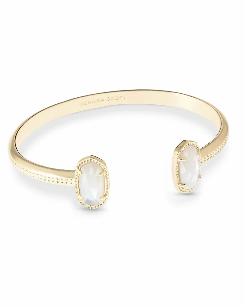 ELTON CUFF BRACELET - GOLD/MOTHER OF PEARL