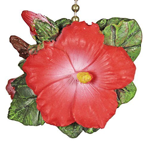 Red Hibiscus Fan Pull